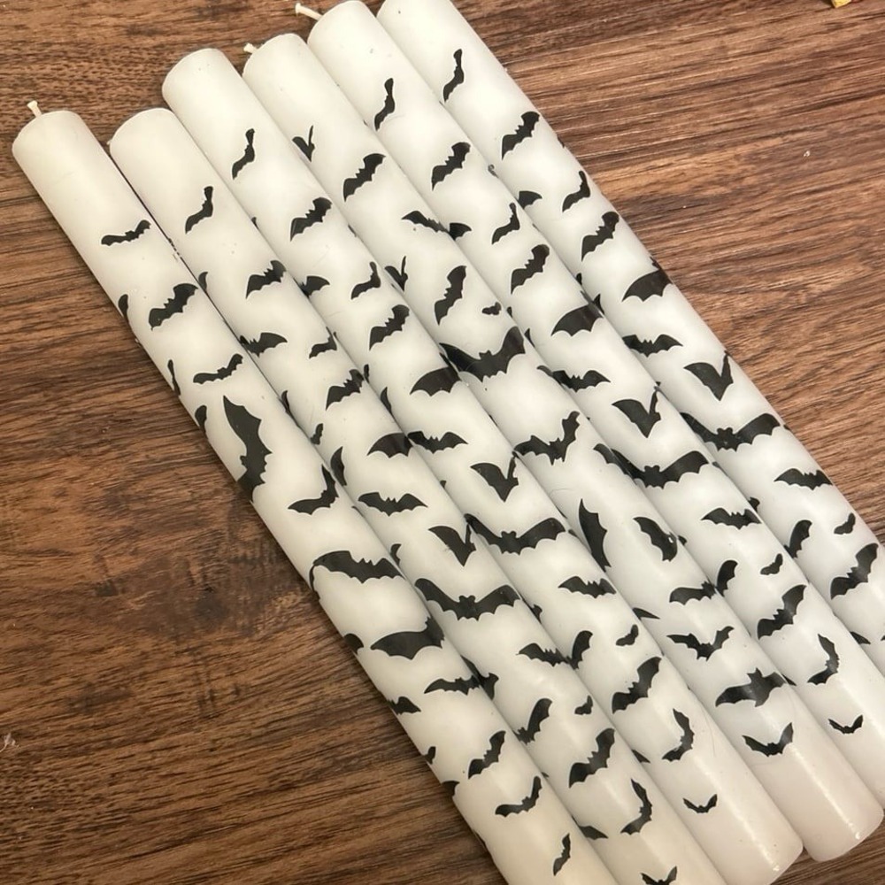 Halloween Spooky Bat Candles Taper Candlestick (Set of 6) Martha Stewart Style - Picture 3 of 3